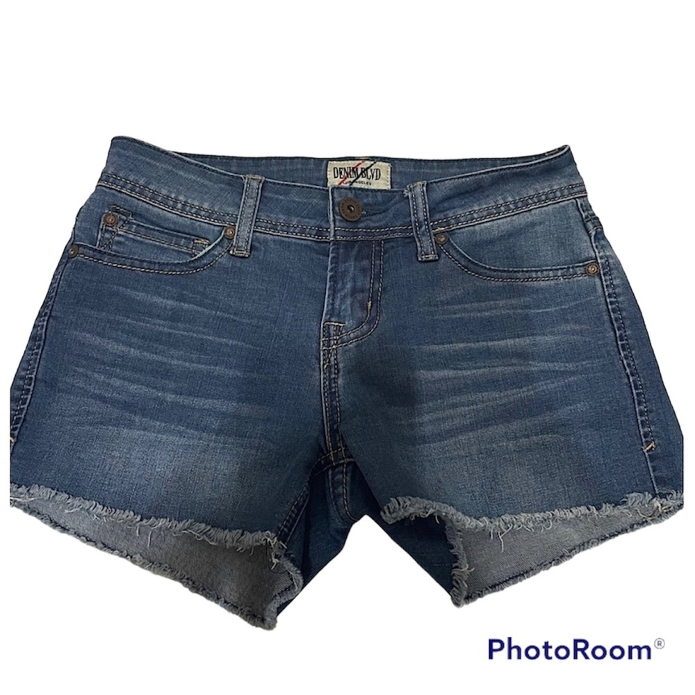 Denim Blvd Distressed Jean Shorts